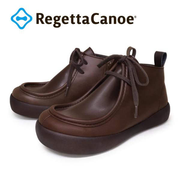 リゲッタカヌー RegettaCanoe CJGS-1305 ワラビーブーツ レディース レースアップ ローヒール 履きやすい 歩きやすい モカシン ブーツ