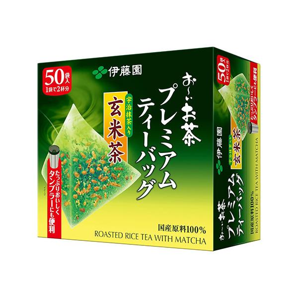他サイト： おーいお茶 プレミアムティーバッグ 宇治抹茶入り玄米茶 50袋入 伊藤園 お〜いお茶の商品画像