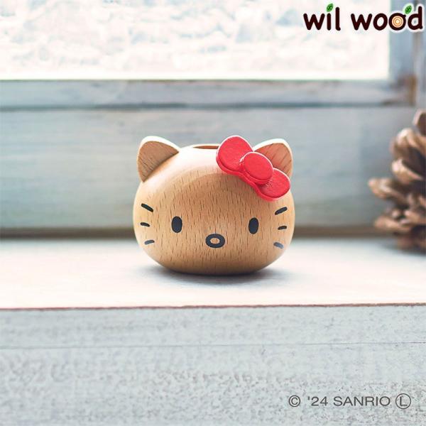 ハローキティ ペンスタンド レッド 木製 インテリア かわいい ギフト