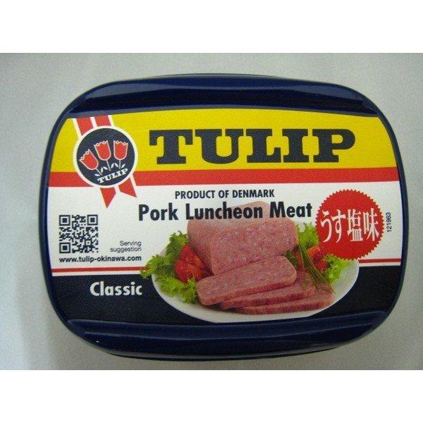 TULIP ポークランチョンミート 24缶/250g TULIP 】チューリップ250g缶ポークランチョンミート24缶 - 肉類