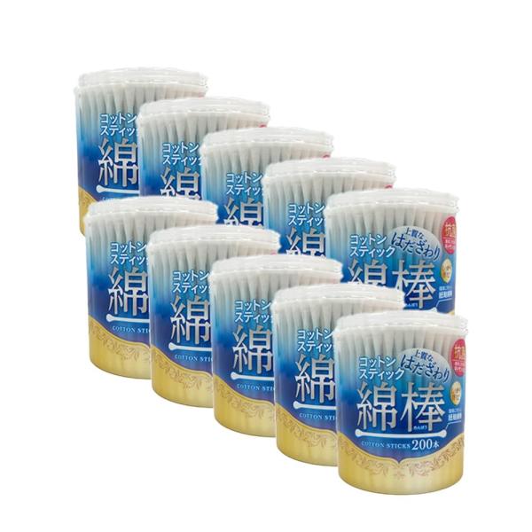 浅井商事 抗菌綿棒 200本×10個セット（2000本） 【まとめ買い】
