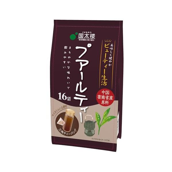 国太楼 プアールティー 三角ティーバッグ 16P ×3個