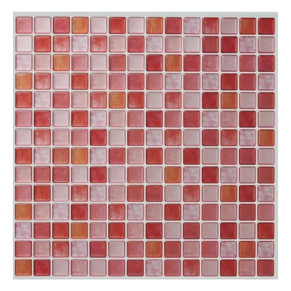 モザイクタイルシール ウォールステッカー キッチン 洗面所 トイレの模様替え 壁紙デコレーション DIY チェリー MT-105 アール【Doco Deco】賃貸 衣替え リフォーム 気分転換 簡単 便利 おしゃれ