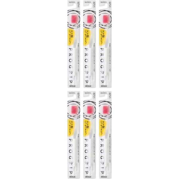 歯ブラシ 色指定不可 エビス プログリップハブラシふつう【×6個セット】
