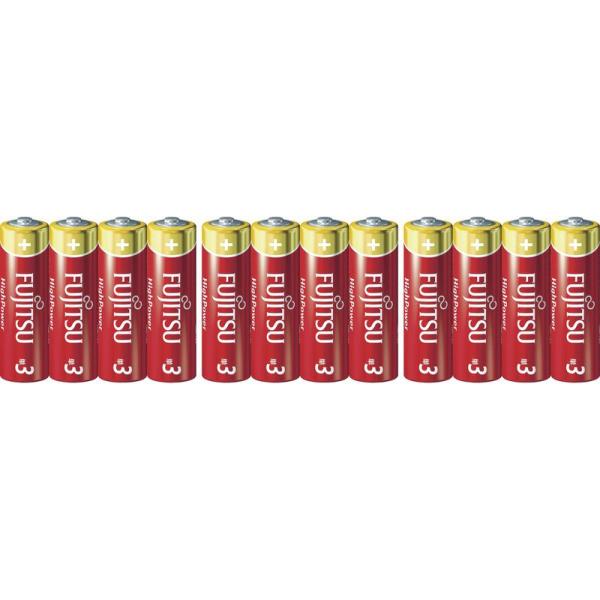 電池 富士通 アルカリ乾電池 単3形 1.5V 4個パック 日本製 LR6FH(4S)【×3個セット】