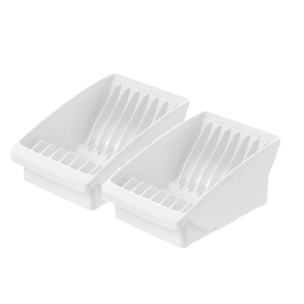 【商品名】 トトノ 棚置き用 ディッシュスタンド お皿立て R レギュラー ホワイト キッチン収納 食器収納 便利 おしゃれ  【×2個セット】 【サイズ】14×21×9.5H(cm)【素材】ポリプロピレン【生産国】日本【お手洗い方法】食洗...