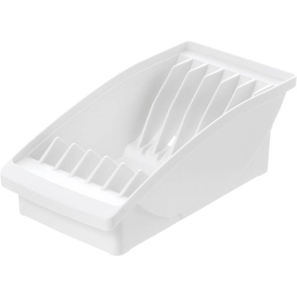 【商品名】 トトノ 棚置き用 ディッシュスタンド お皿立て R ワイド  ホワイト キッチン収納 食器収納 便利 おしゃれ 【サイズ】14×28×9.5H(cm)【素材】ポリプロピレン【生産国】日本【お手洗い方法】食洗機対応【対応食器サイズ...