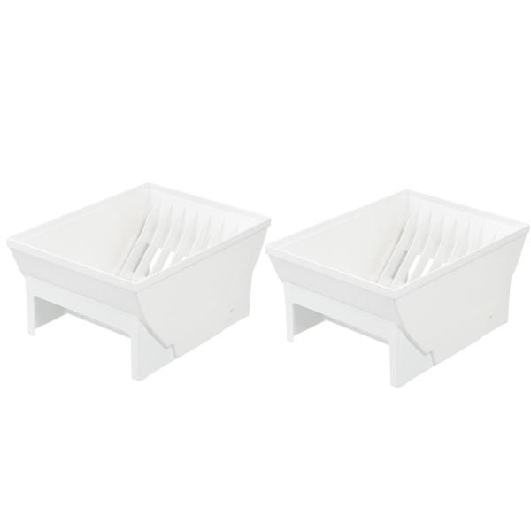 【商品名】 トトノ 収納 引き出し用 ディッシュスタンドR ワイド ホワイト お皿立て キッチン収納 食器収納  【×2個セット】 【サイズ】28×21×14H(cm)【素材】ポリプロピレン【生産国】日本【お手洗い方法】食洗機対応【対応食器...
