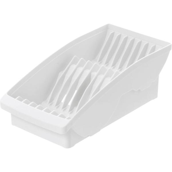 【商品名】 トトノ 棚置き用 ディッシュスタンド お皿立て R ミニ ホワイト キッチン収納 食器収納 便利 おしゃれ 【サイズ】14×28×9.5H(cm)【素材】ポリプロピレン【生産国】日本【お手洗い方法】食洗機対応【対応食器サイズ】直...