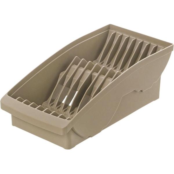 【商品名】 トトノ 棚置き用 ディッシュスタンド お皿立て R ミニ ブラウン キッチン収納 食器収納 便利 おしゃれ 【サイズ】14×28×9.5H(cm)【素材】ポリプロピレン【生産国】日本【お手洗い方法】食洗機対応【対応食器サイズ】直...