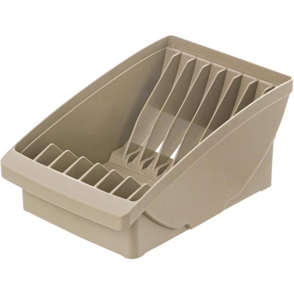 【商品名】 トトノ 棚置き用 ディッシュスタンド お皿立て R レギュラー ブラウン キッチン収納 食器収納 便利 おしゃれ 【サイズ】14×21×9.5H(cm)【素材】ポリプロピレン【生産国】日本【お手洗い方法】食洗機対応【対応食器サイ...