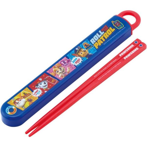 【商品名】 お弁当 箸箱セット 箸 16.5cm 子供用 カトラリー おはし 抗菌加工 パウ・パトロール 自動車 24 開けやすいスライド式 日本製 食洗機OKのお箸とケースのセットです。ケースは、指で引き出すスライド式で、衝撃に強く丈夫な...
