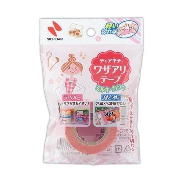 ニチバン 86831 ディアキチ ワザアリテープ ミルキーカラー ピンク DK-WAN2511 【まとめ買い10個セット】キッチン 文房具 とめる 簡単 便利 定番 かわいい 保存