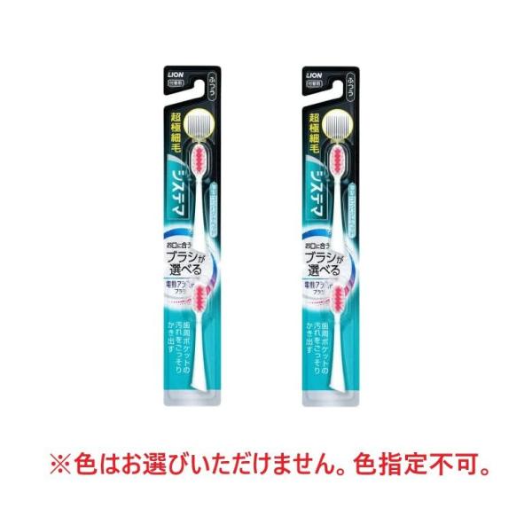 電動歯ブラシ LION 電動アシストブラシ 付替 システマ ふつう  2個セット