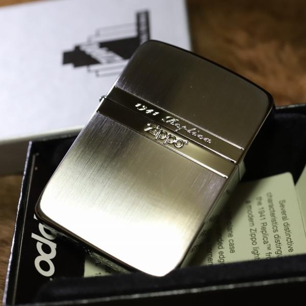 ZIPPO 1941レプリカ ミラーライン ブラックサテン ブランド