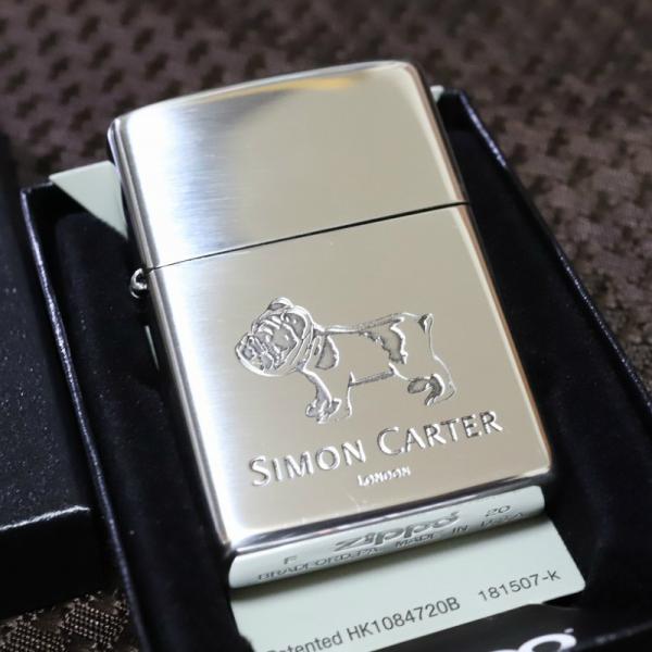 SIMON CARTER ブルドック 銀いぶし仕上げ ジッポライター サイモンカーター オイルライター おしゃれ プレゼント 人気 ブランド ZIPPO zippo 鏡面シルバー
