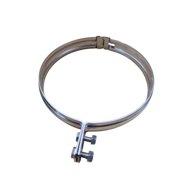 たて菅バンド２００　ＶＵ・ＶＰ２００用　２１６φ　ステンレス製　ＳＵＳ３０４　厚み２ｍｍ　幅３２ｍｍ　竪管　立管　排水管バンド　