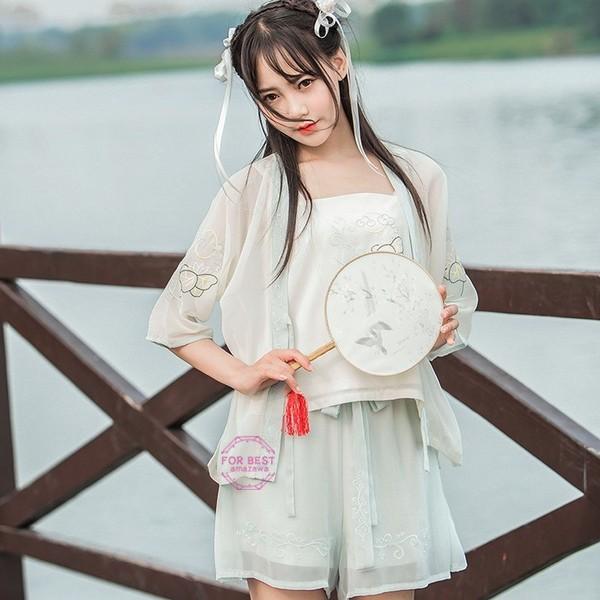 カーディガン ボレロ キャミソール ハーフパンツ レディース 3点 セットアップ 薄手 刺繍 夏服 可愛い おしゃれ 漢服 Buyee 日本代购平台 产品购物网站大全 Buyee一站式代购 Bot Online