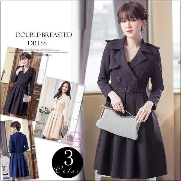トレンチコート レディース ロングコート フレアスカート コート ライトアウター 二次会 ワンピース オフィス きれいめ 卒業式 Ytb For Best 通販 Yahoo ショッピング