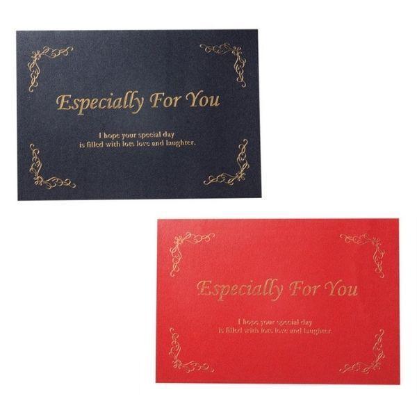 在庫処分お買い得商品 グリーティングカード 箔押し ラフィネ フォーユー FOR YOU ブラック レッド メッセージカード お祝い