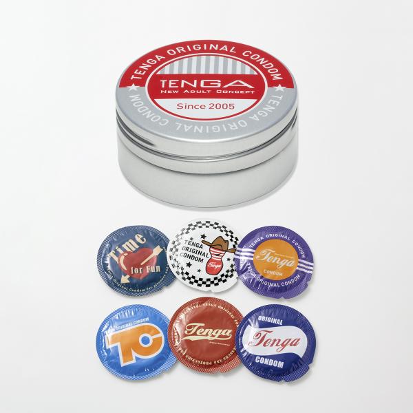 コンドーム TENGA CONDOM テンガ コンドーム ケース 付 6個入 アルミ缶 てんが オススメ コンドーむ こんどーむ スキン  こんどーむ スキン  MB-C