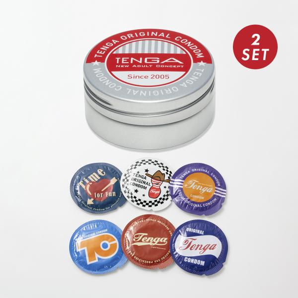 コンドーム まとめ買いセット TENGA CONDOM テンガ コンドーム ケース 付 6個入  2缶 コンドーム こんどーむ スキン 避妊具 MB-A
