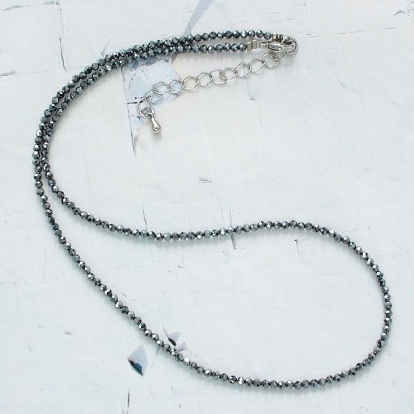 ネックレス レディース テラヘルツ 鉱石 2mm チョーカー 天然石