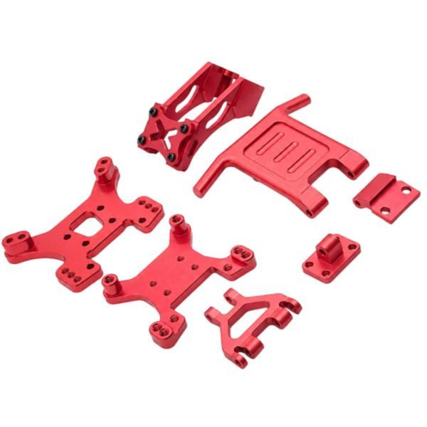 工業車両 RCカー ブラケット 強化メタルキット ダンパー固定 前ショックマウント リアショックマウント ウィング台座 適用に?応 整備、調整、オフロード適用