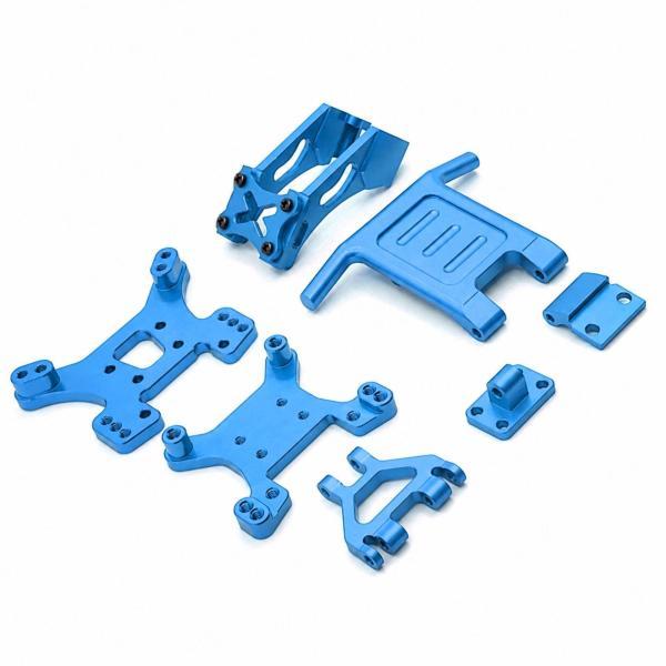 工業車両 RCカー ブラケット 強化メタルキット ダンパー固定 前ショックマウント リアショックマウント ウィング台座 適用に?応 整備、調整、オフロード適用