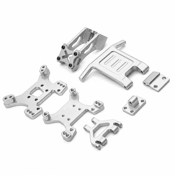 工業車両 RCカー ブラケット 強化メタルキット ダンパー固定 前ショックマウント リアショックマウント ウィング台座 適用に?応 整備、調整、オフロード適用