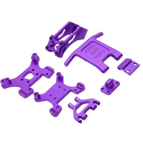 工業車両 RCカー ブラケット 強化メタルキット ダンパー固定 前ショックマウント リアショックマウント ウィング台座 適用に?応 整備、調整、オフロード適用