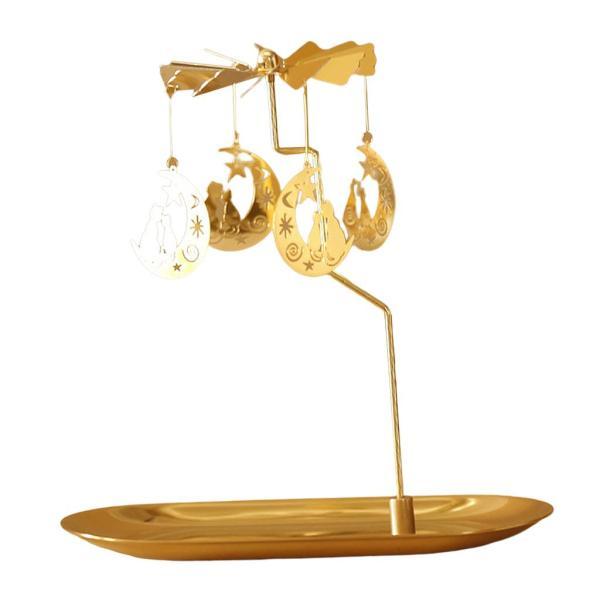 説明:高品質の素材 - 高品質の金属製で.丈夫で耐久性があります.組み立てと使用が簡単です.磁気設計により.回転するローソク足を収納トレイで自由に交換できます.回転デザイン - キャンドルから熱を得ると自動的に回転し.風が吹くと回転します....