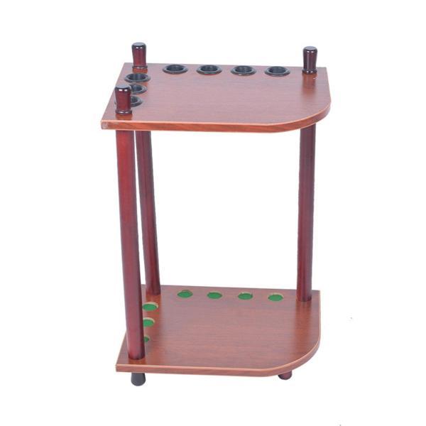 無垢材7本収納フリースタンディングキュースタンド