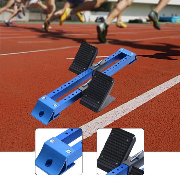 アルミ合金製トラックスターティングブロック スプリントトレーニング機器 調節可能な機能的ランニングブロック 屋外スポーツランナー用