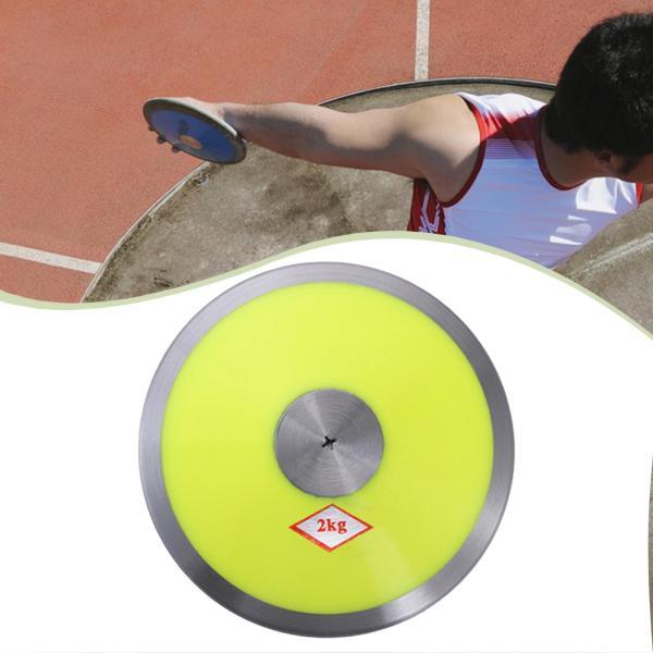 2kgナイロンディスカスフィットネストレーニング器具 試験用 運動トレーニング ビーチ イエロー