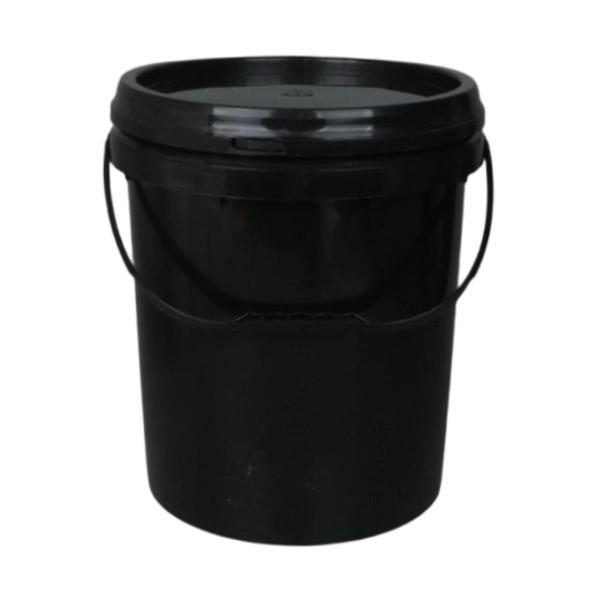 18L ブラック プレス式蓋 塗料保管缶 取っ手付き空の塗料保管缶バケツ