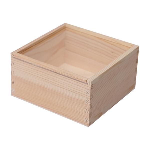 15cm×15cm×10cm ジュエリーディスプレイケース 透明な蓋付き木箱