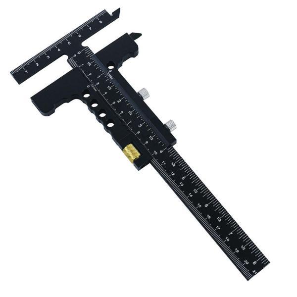 木工用多機能キャリパーアクセサリー T字型木工用スクライバー 微調整機能付き
