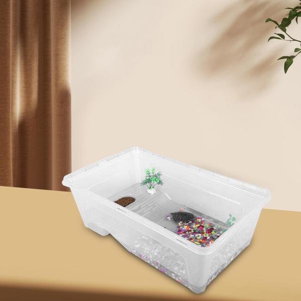 説明:[耐久性のある素材]: カメの水槽水族館は高品質の素材で作られており.頑丈で.落下に強く.耐摩耗性があり.耐久性があり.お手入れが簡単です.[滑り止め]:爬虫類の生息地.底部の滑り止め脚のデザインにより.カメタンクを地面に安定して配置...