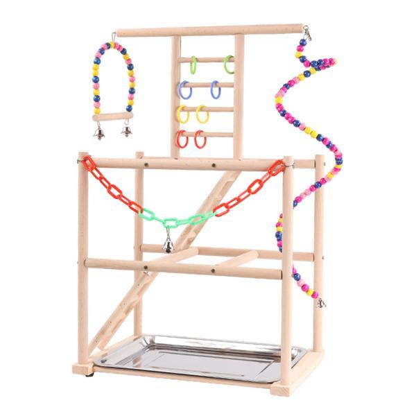 説明:[素材]: 鳥の遊び場は木材で作られており.噛みつきにくく.丈夫です. [サイズ]: 寸法は44cmx31cmx70.5cm/17.32インチx12.20インチx27.76インチで.このオウムプレイスタンドは鳥が快適に止まるのに十分な...