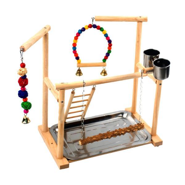 説明:[オウムの遊び場]: 羽をつけた友達のために設計された用途の広いバードプレイスタンドで.遊びや運動をする場所を提供します[信頼できる素材]: オウムの遊び場は木の素材でできており.環境にやさしく頑丈で.鳥に安全な遊び環境を提供していま...