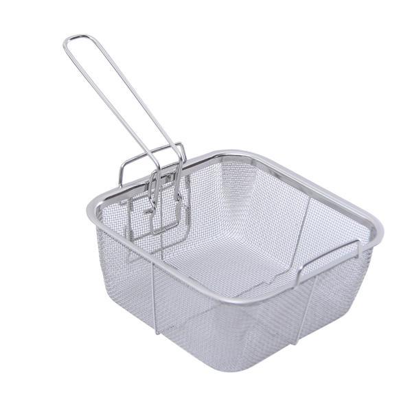 ステンレススチール製フライヤーバスケット フライドポテトホルダー スクエア 24cmx24cm