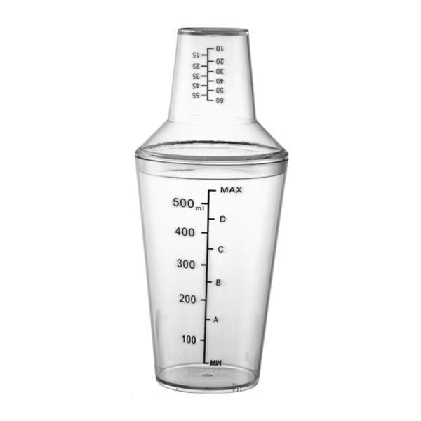 クリアカクテルシェーカー 多目的バーシェーカー バー レストラン 旅行用 500ml