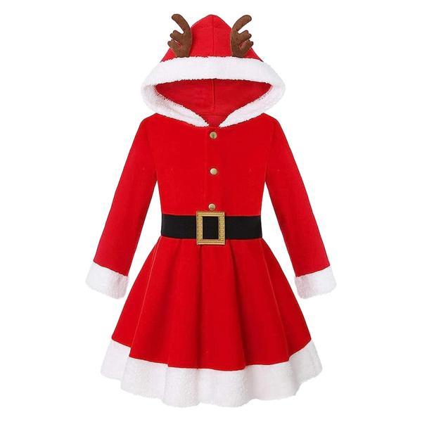 クリスマス エルク ドレス ドレスアップ パーカー コスプレ レディー クリスマス コスチューム パーティー用 150cm