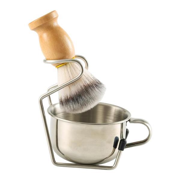 説明:[素材]: シェービングボウルとシェービングブラシホルダーはステンレス製.男性用シェービングブラシは木製のハンドル.柔らかい毛.軽量で丈夫な構造で作られています. [サイズ情報]メンズひげブラシの寸法は約10.5cmx3.3cm/4....