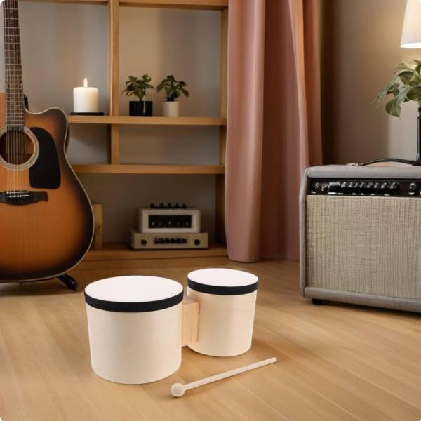 連結ボンゴ 音楽入門 オルフ楽器 遊びやすい 子供用ボンゴ クリアな音色 ツインドラム 滑らかな仕上げ ダブルドラム 幼児 初心者用 幼稚園 発表会用