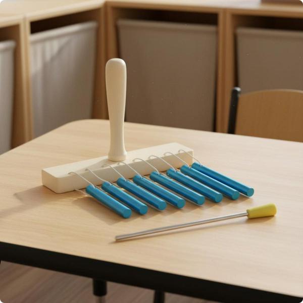 手持ち風鈴 リズム感を育てる 木製風鈴打楽器 簡単に演奏できる オルフ 持ち運びやすい 子供用楽器 コンパクト収納 知育打楽器 子ども用 幼稚園 音楽レッスン用
