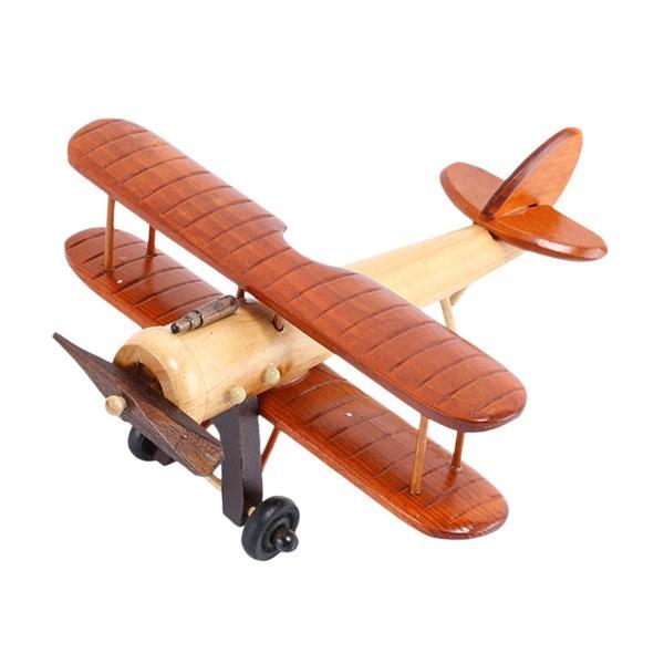 木製飛行機モデル 面白い3D飛行機装飾 テーブルトップ 棚 オフィス用