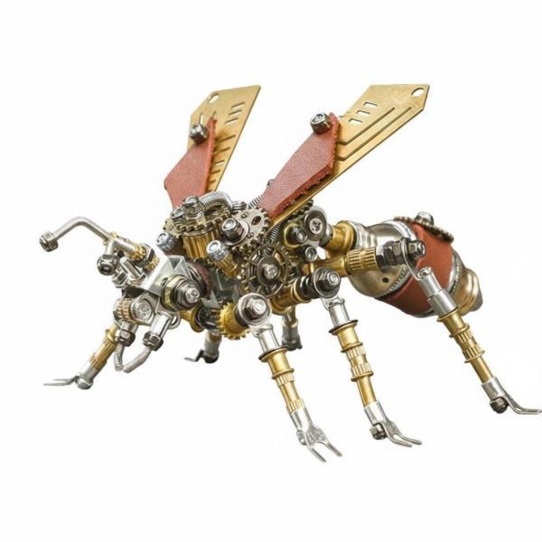 スチームパンク風昆虫組立モデル 精密ディテール 機械昆虫アートオブジェ 接着剤不要 スチームパンク模型 歯車仕掛けオブジェ ファンタジー風置き物 DIY愛好家用