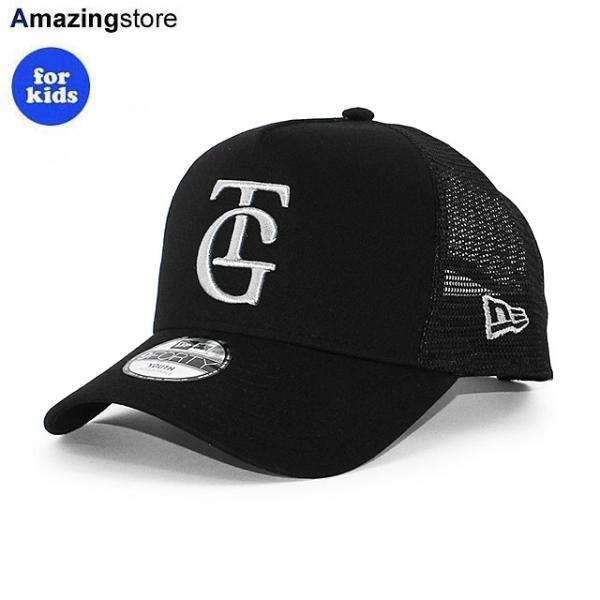 子供用 ニューエラ メッシュキャップ 9FORTY 読売 ジャイアンツ YOUTH NPB TG LOGO A-FRAME TRUCKER MESH CAP BLACK NEW ERA YOMIURI GIANTS 巨人